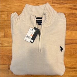 Polo by Ralph Lauren Cream Zip Up Sweater
